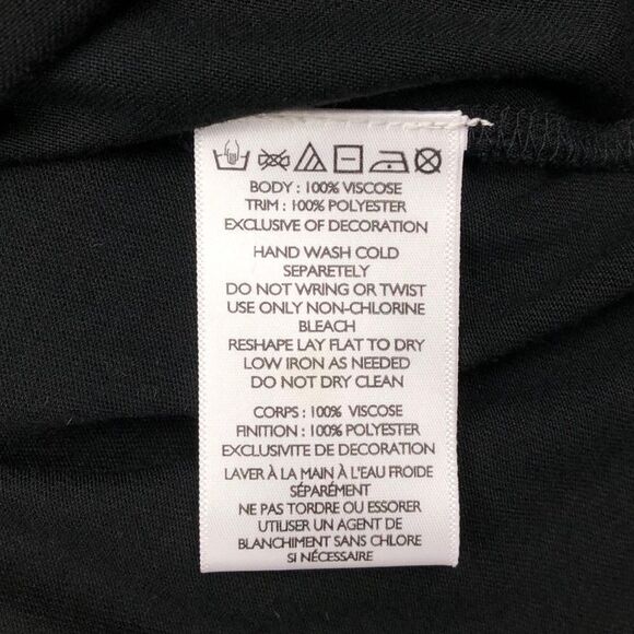 Silence + Noise Black Sleeveless Polo Gold Shoulders Medium - Picture 6 of 6